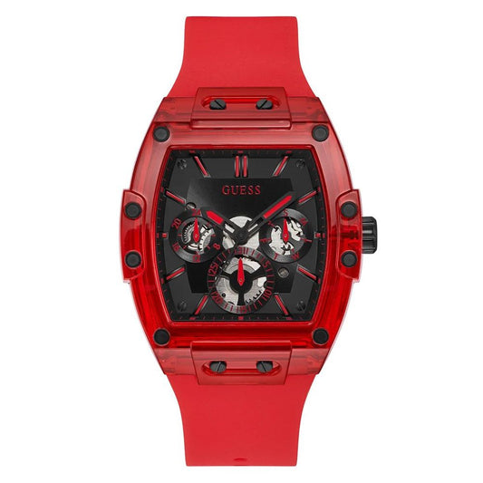 Guess Montre Phoenix Homme Rouge – Quartz Analogique 43mm | Authentique | HBPS Fashion