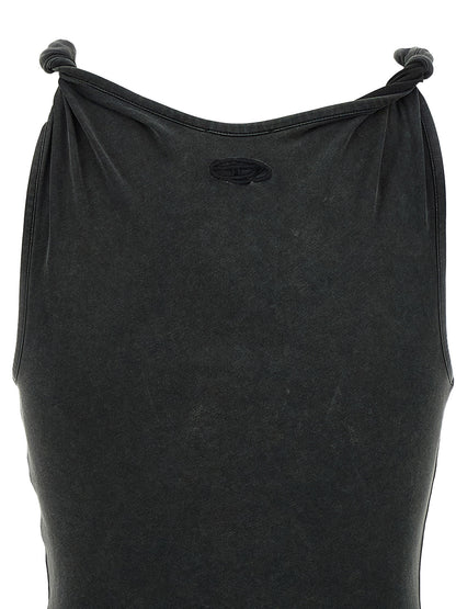 Diesel Black Modal Long Dress