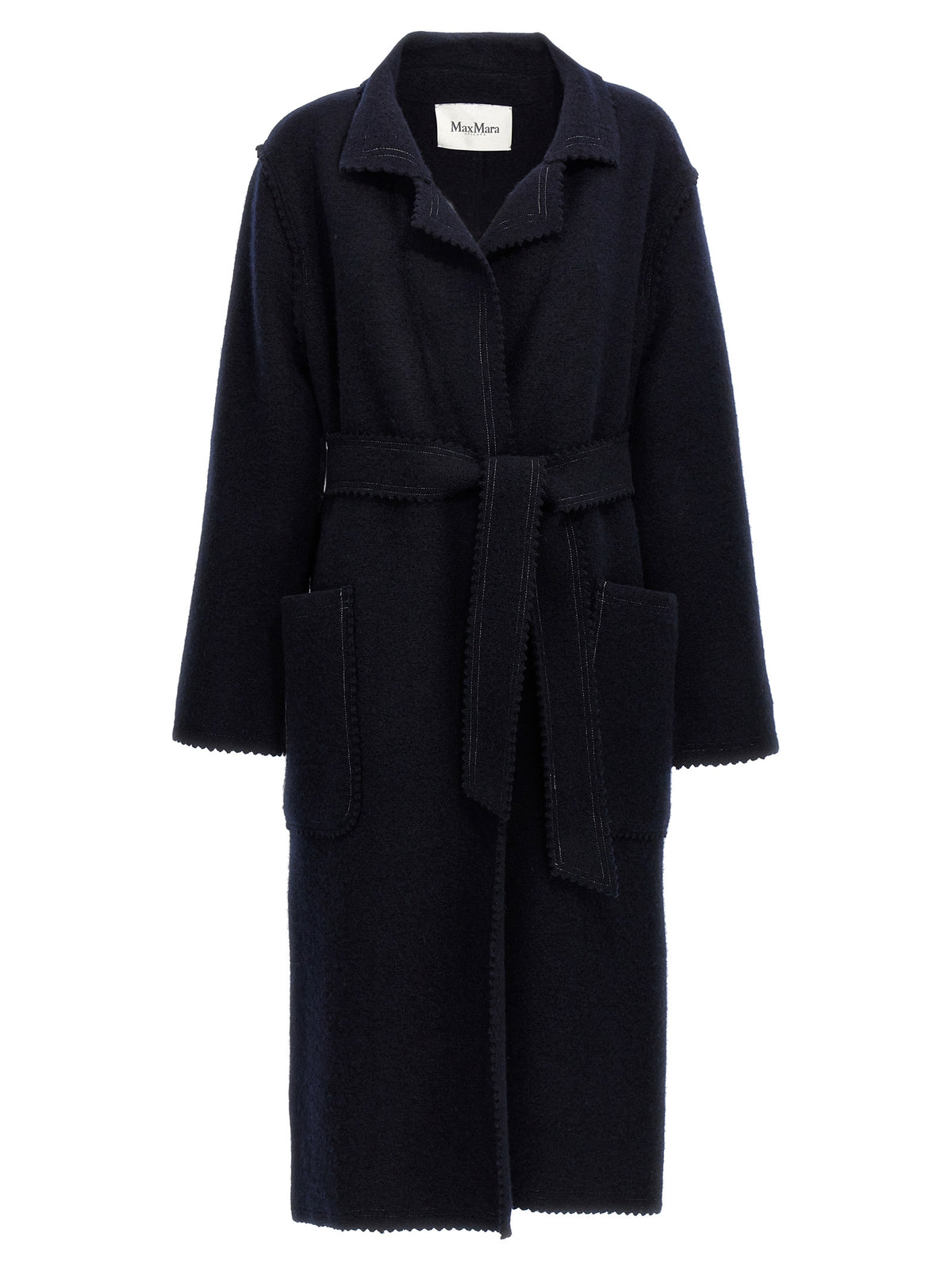 Manteau Max Mara femme Jene en laine bleu – MA-298665