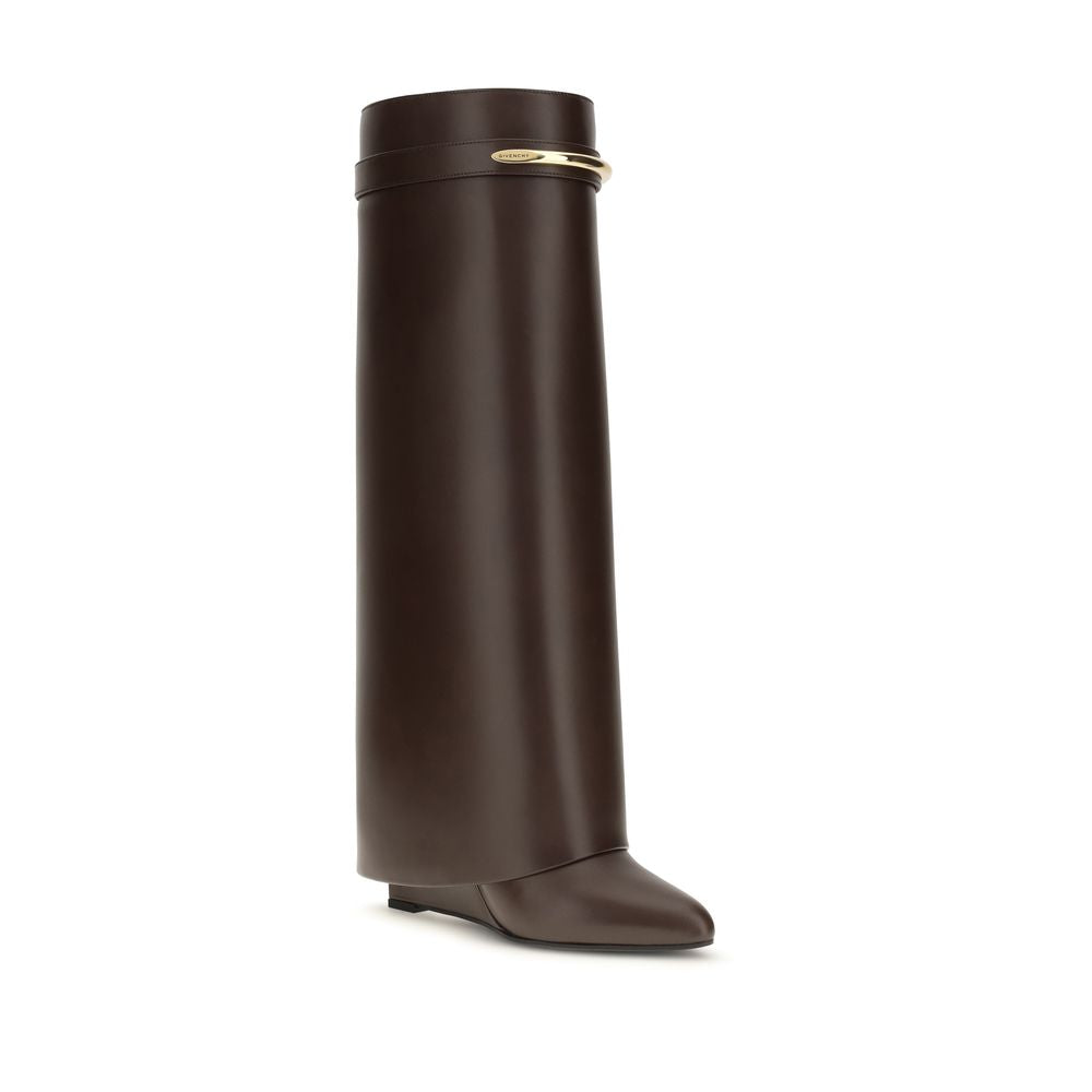 Bottes Givenchy femme Shark en cuir de veau marron – GI-BE703XE1J7202