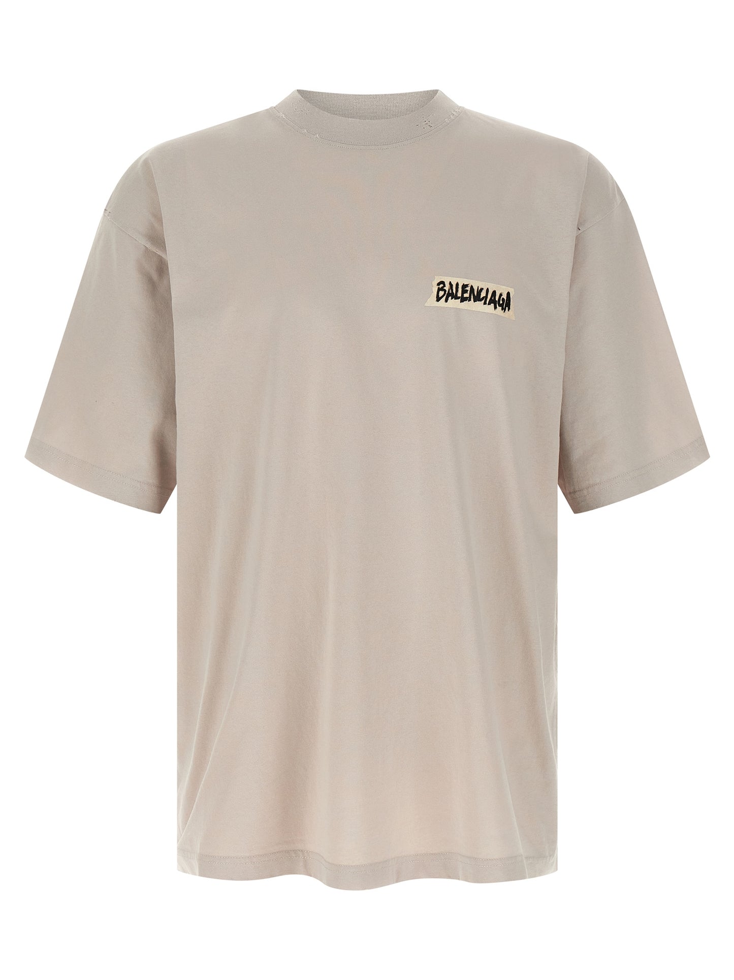 Balenciaga Gray Cotton T-Shirt