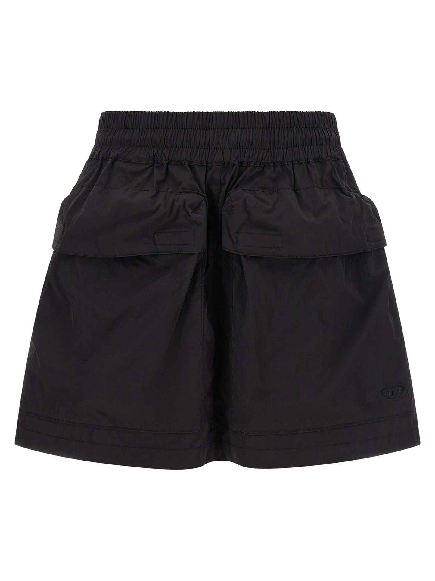 Diesel Black Polyamide Long Skirt