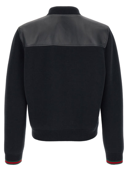 Gucci Blue Lamb Leather Leather Jacket