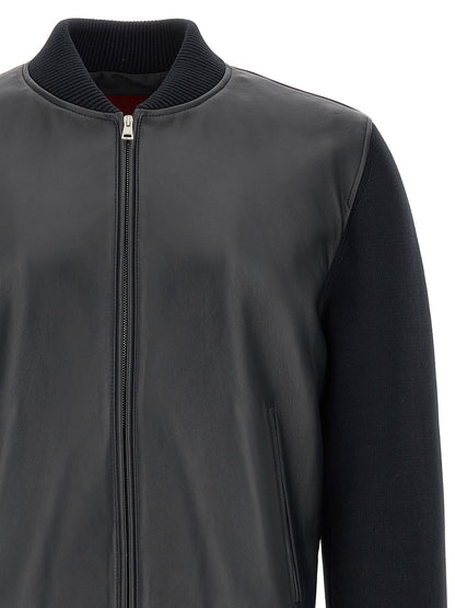 Gucci Blue Lamb Leather Leather Jacket