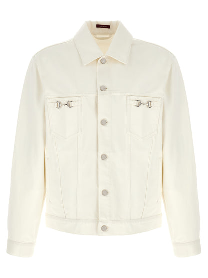 Gucci White Cotton Denim Jacket