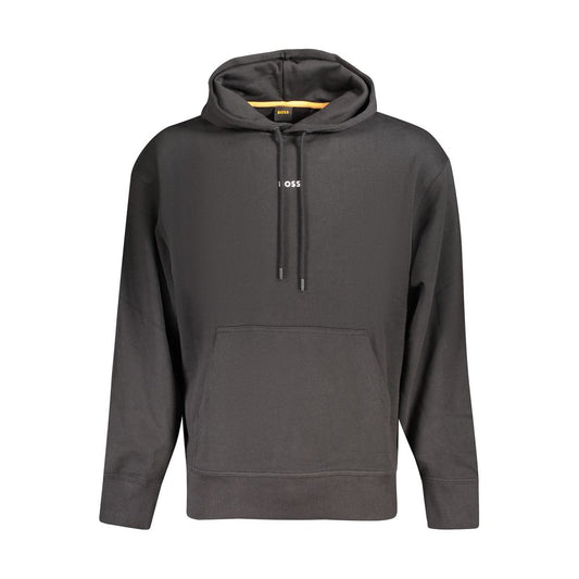 Sweat à capuche Hugo Boss homme en coton noir – BO-35777