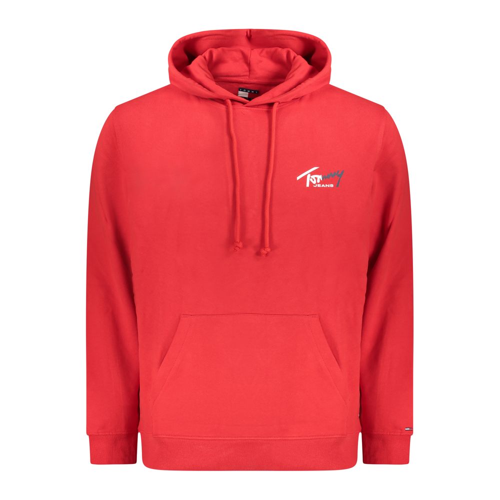 Sweat à capuche Tommy Hilfiger homme en coton rouge – TO-46289