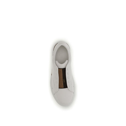 Baskets Fendi homme City en cuir de veau blanc – FE-7E1937A2C9F1XIF
