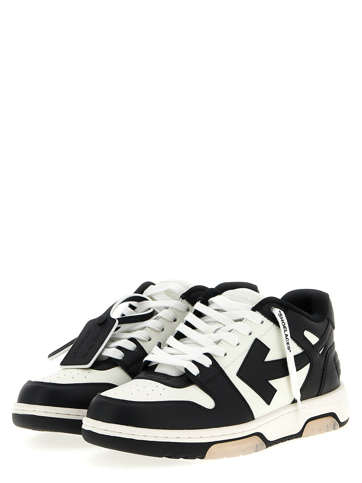 Baskets Off-White homme Out Of Office en cuir de veau blanc et noir – OF-269549