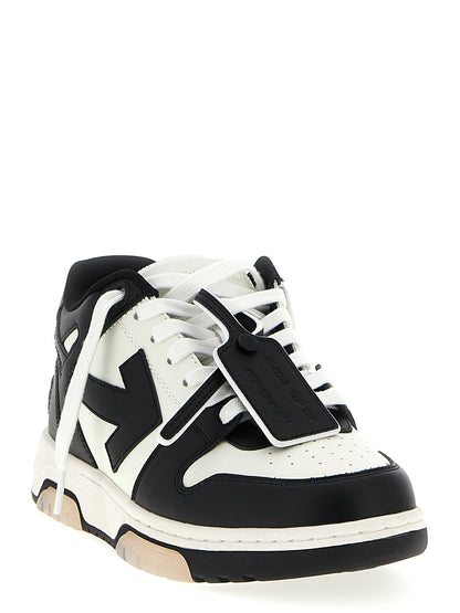 Baskets Off-White homme Out Of Office en cuir de veau blanc et noir – OF-269549