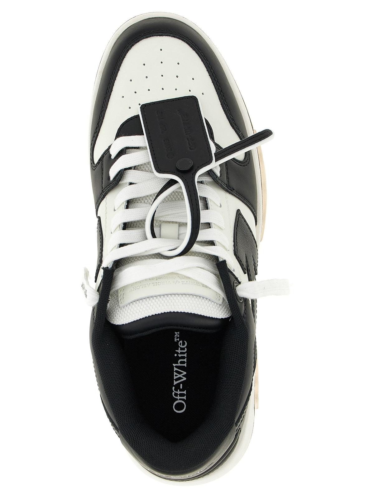 Baskets Off-White homme Out Of Office en cuir de veau blanc et noir – OF-269549