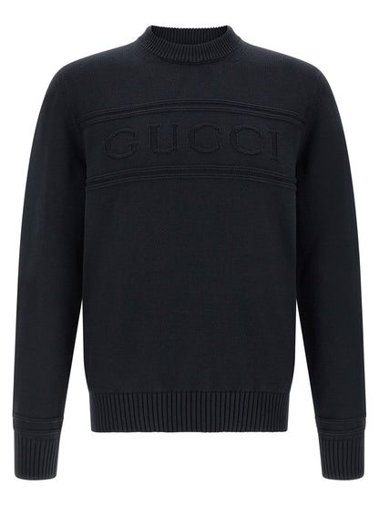 Gucci Blue Cotton Cardigan