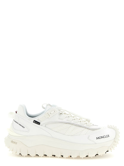 Moncler White Leather Athletic Sneakers