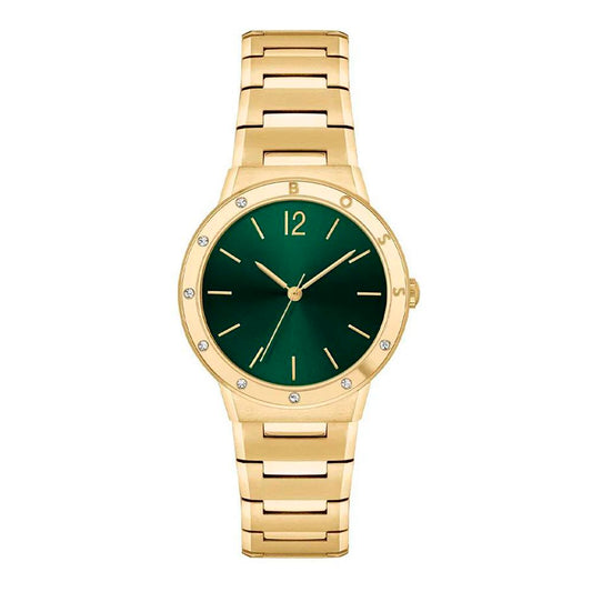 Montre Hugo Boss Femme Acier Doré Cadran Vert 34mm – Authentique | HBPS Fashion