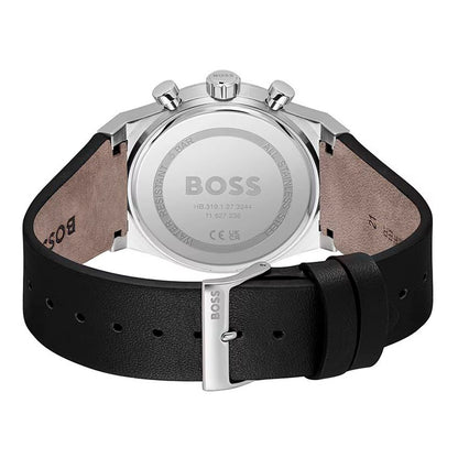 Hugo Boss Gray Leather Dress Watch