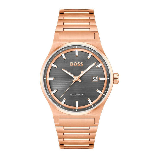 Montre Hugo Boss Candor Homme Automatique Acier Rose 41mm | HBPS Fashion