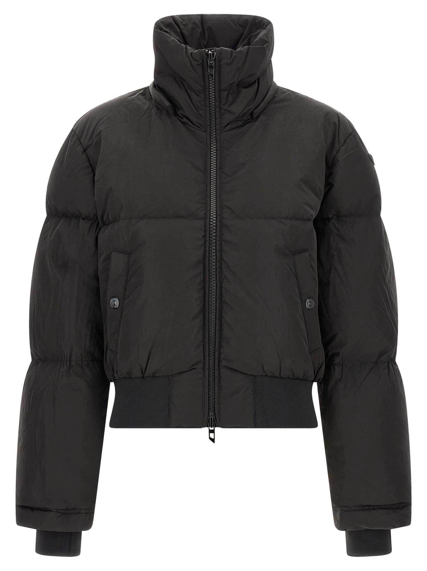 Diesel Black Polyamide Full-Length Jacket