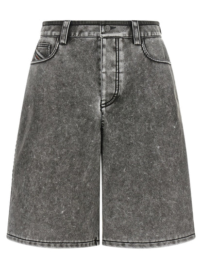 Diesel Gray Polyethylene Bermuda Shorts