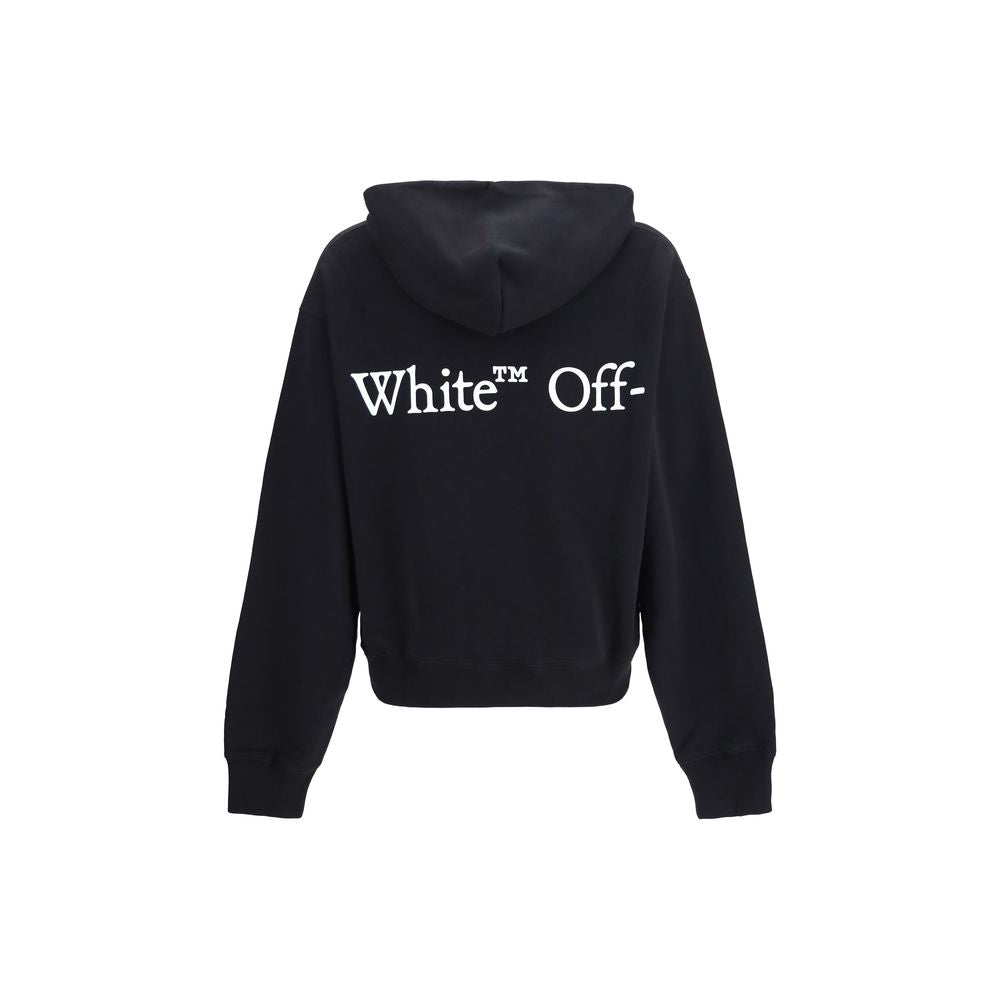 Sweat à capuche Off-White homme Bookish Scarf en coton noir – OF-OMBB12NF26FLE00900001