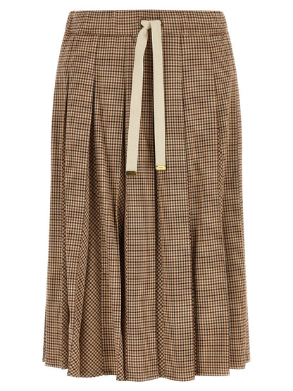 Moncler Beige Viscose Midi Skirt
