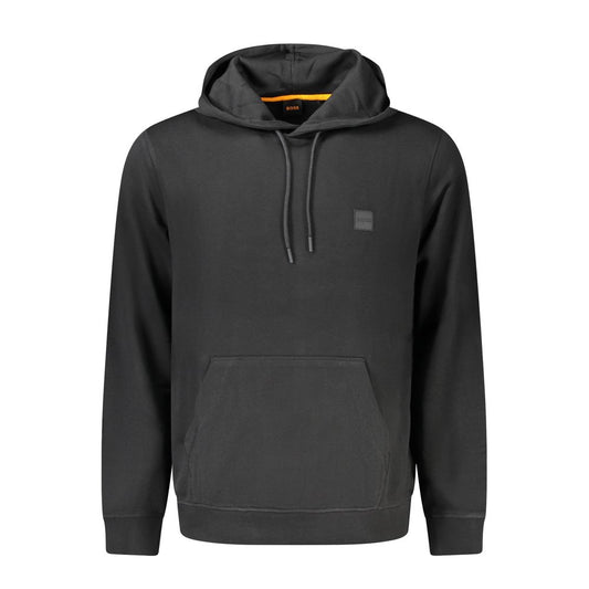 Sweat à capuche Hugo Boss homme en coton noir – BO-39725