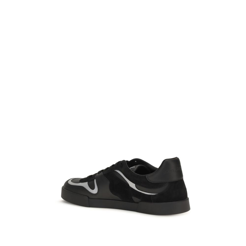 Baskets Dolce & Gabbana homme Portofino en cuir de veau noir – DO-CS2477A08678B956