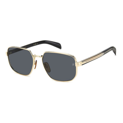Lunettes de Soleil David Beckham DB7121G – Monture Métal Doré, Verres Gris 100% UV, Homme | HBPS Fashion