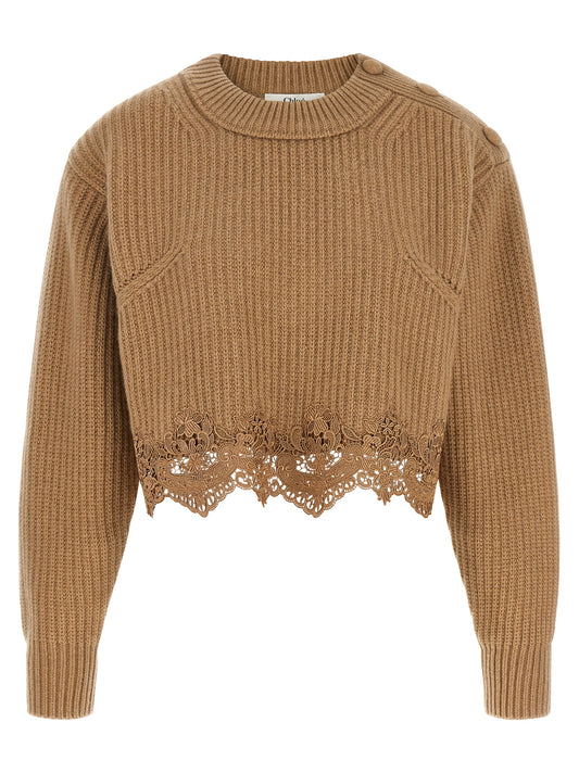 Chloé Beige Wool Cardigan