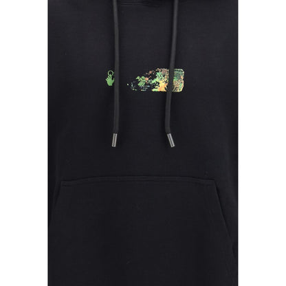 Sweat à capuche Off-White homme Spray Arrow en coton noir – OF-OMBB085F26FLE00400001