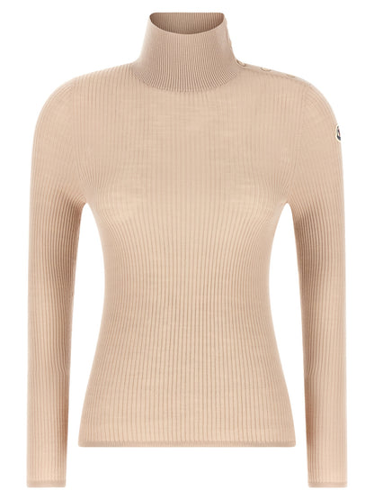 Moncler Beige Virgin Wool Cardigan