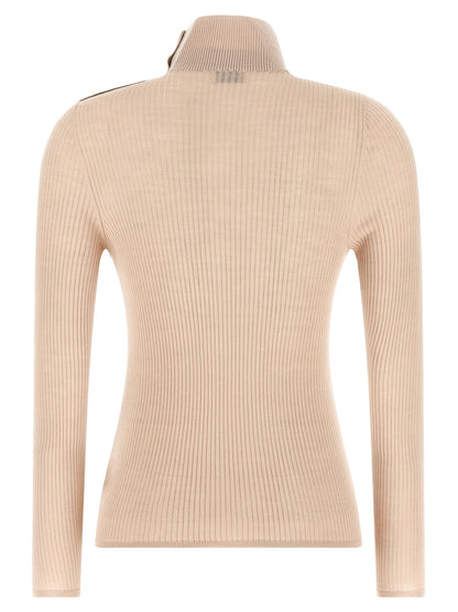 Moncler Beige Virgin Wool Cardigan