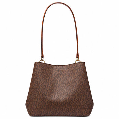 Michael Kors Brown Canvas Shoulder Bag