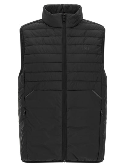 Hugo Boss Black Polyester Sleeveless Jacket