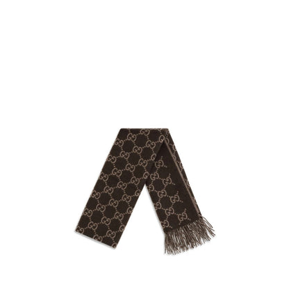 Écharpe Gucci homme en cachemire marron – GU8123174GABX2579BB