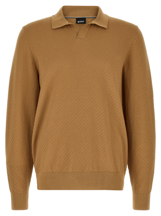 Hugo Boss Brown Cotton Polo Shirt
