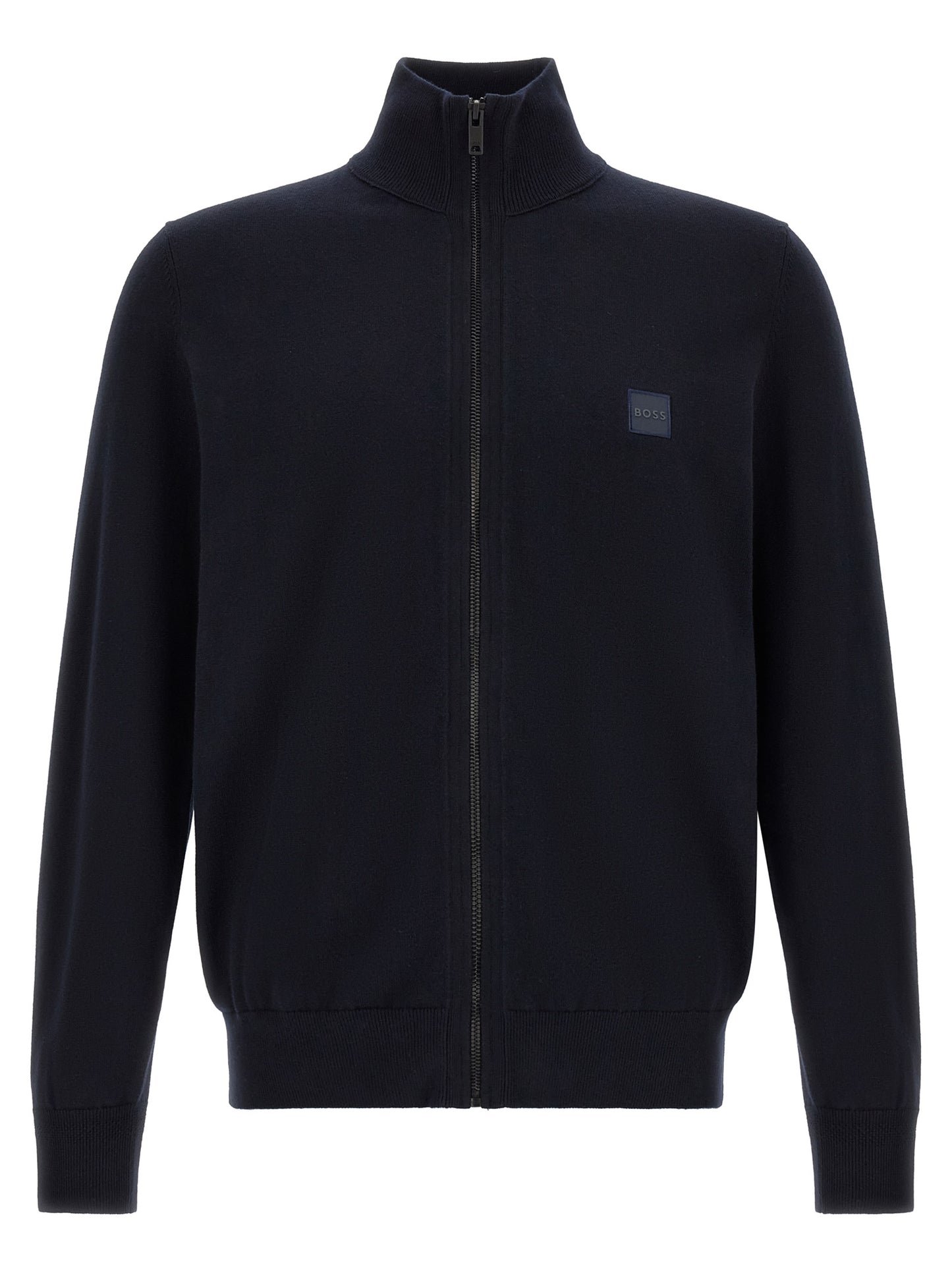 Hugo Boss Blue Cotton Cardigan