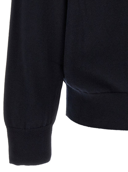 Hugo Boss Blue Cotton Cardigan