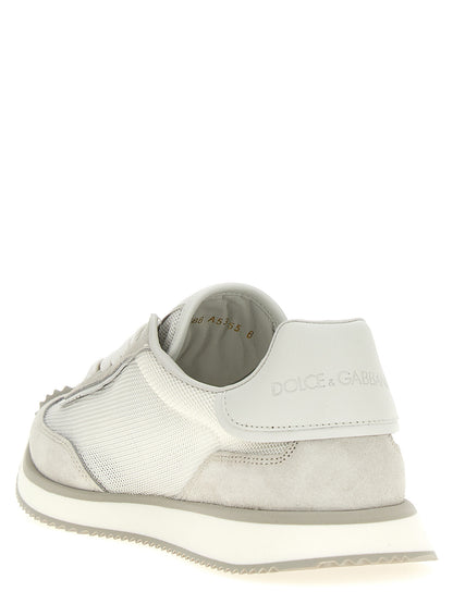 Baskets Dolce & Gabbana homme DG Cushion en cuir de veau gris – DO-293170