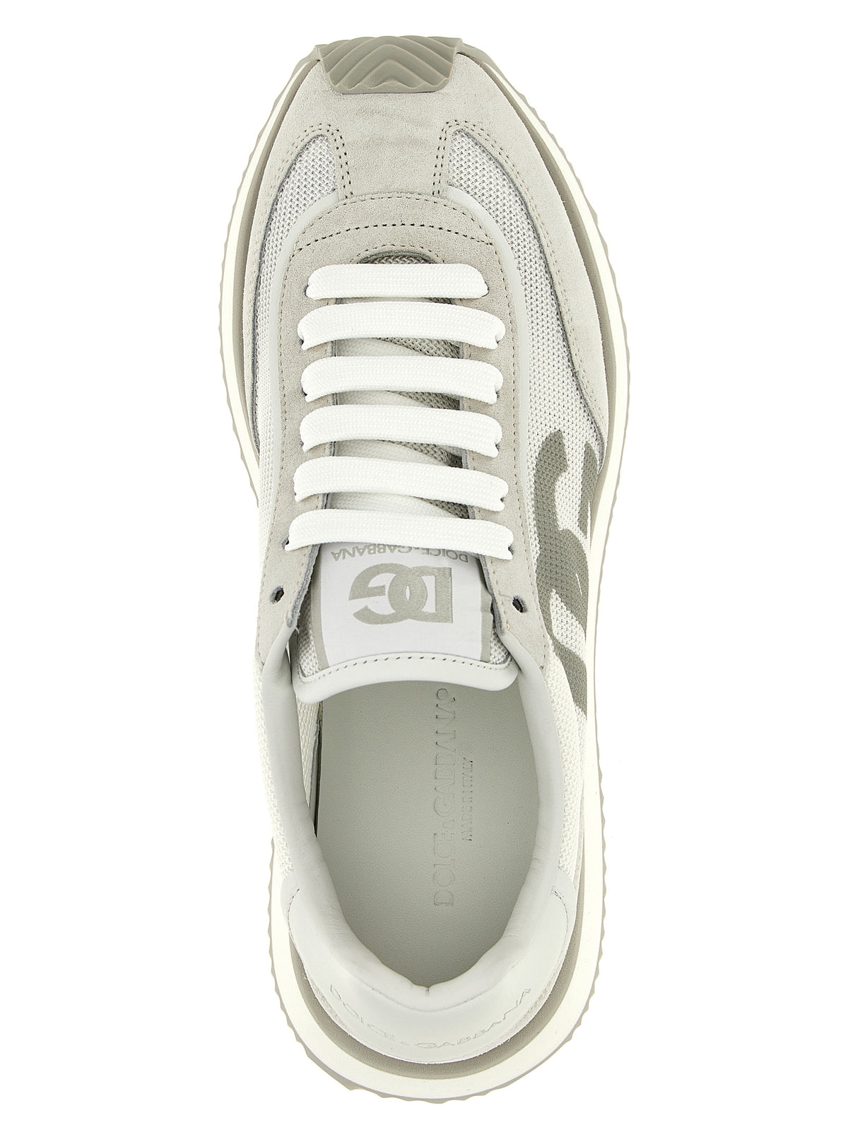 Baskets Dolce & Gabbana homme DG Cushion en cuir de veau gris – DO-293170