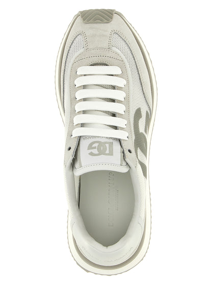 Baskets Dolce & Gabbana homme DG Cushion en cuir de veau gris – DO-293170