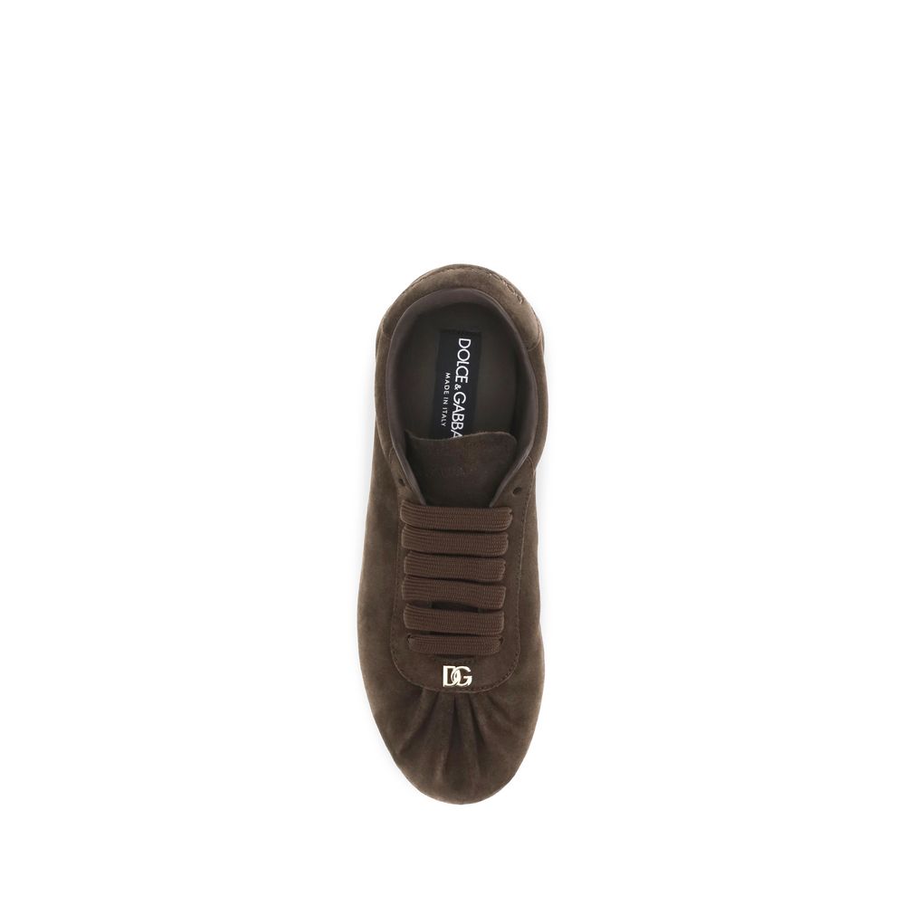 Baskets Dolce & Gabbana femme en daim marron – DO-CK2485A058180081