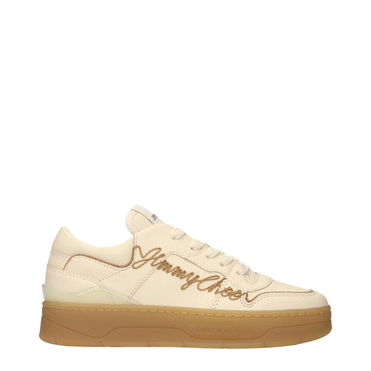 Baskets Jimmy Choo femme en cuir beige – JI-15623203029257