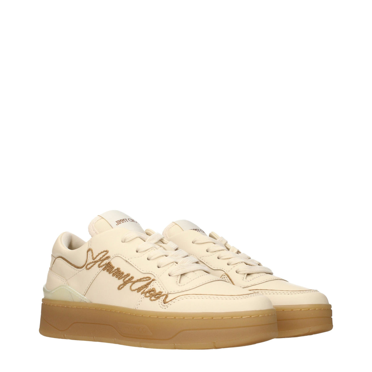 Baskets Jimmy Choo femme en cuir beige – JI-15623203029257