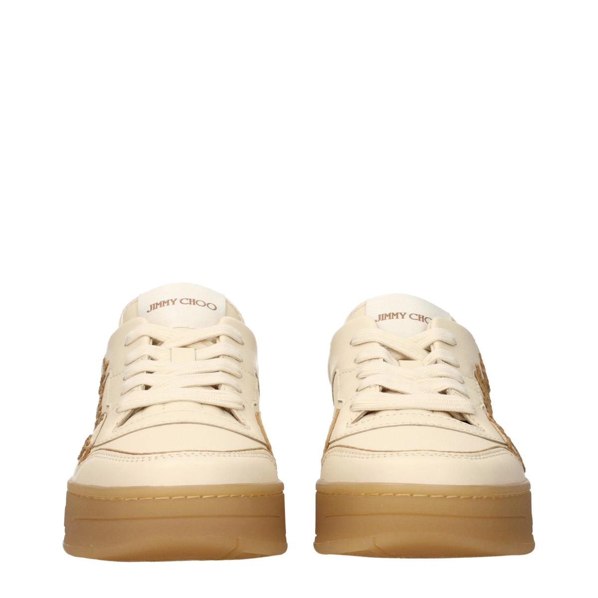 Baskets Jimmy Choo femme en cuir beige – JI-15623203029257
