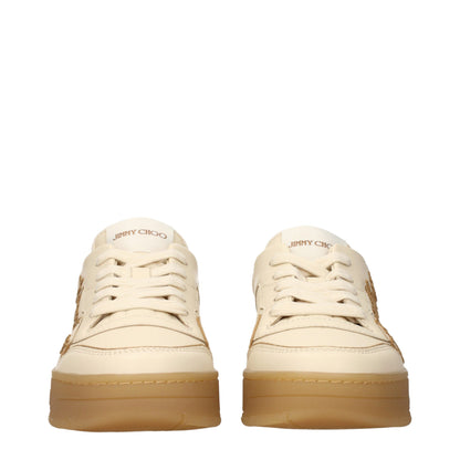 Baskets Jimmy Choo femme en cuir beige – JI-15623203029257