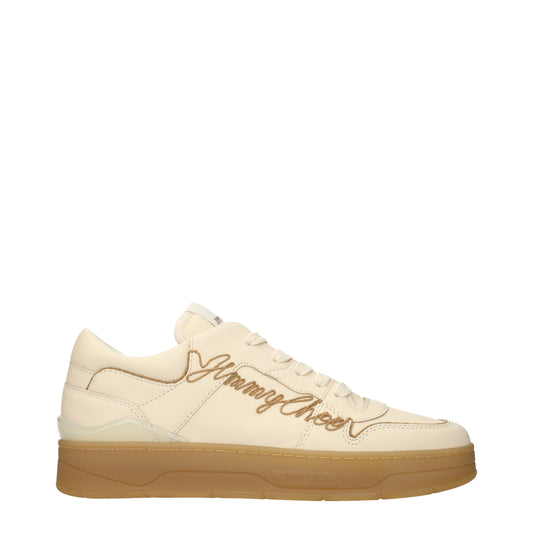 Baskets Jimmy Choo homme en cuir beige – JI-15623221805321