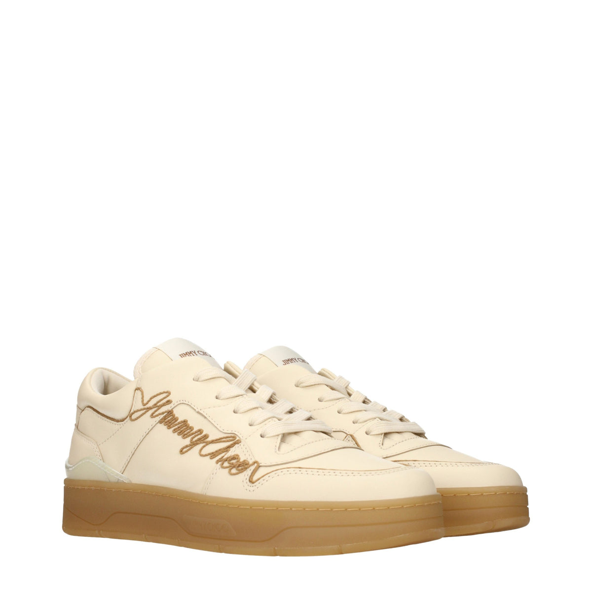 Baskets Jimmy Choo homme en cuir beige – JI-15623221805321