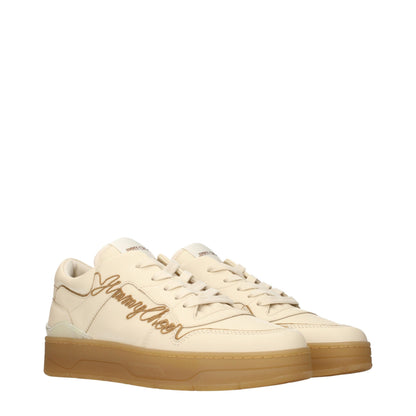 Baskets Jimmy Choo homme en cuir beige – JI-15623221805321