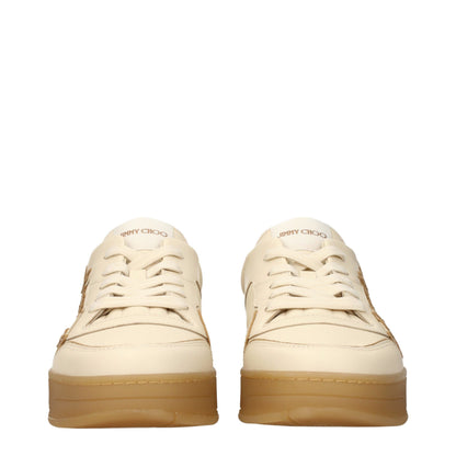 Baskets Jimmy Choo homme en cuir beige – JI-15623221805321