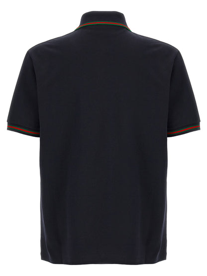 Gucci Blue Cotton Polo Shirt